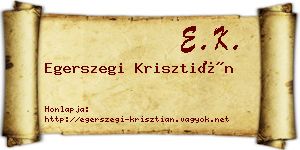 Egerszegi Krisztián névjegykártya