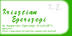 krisztian egerszegi business card